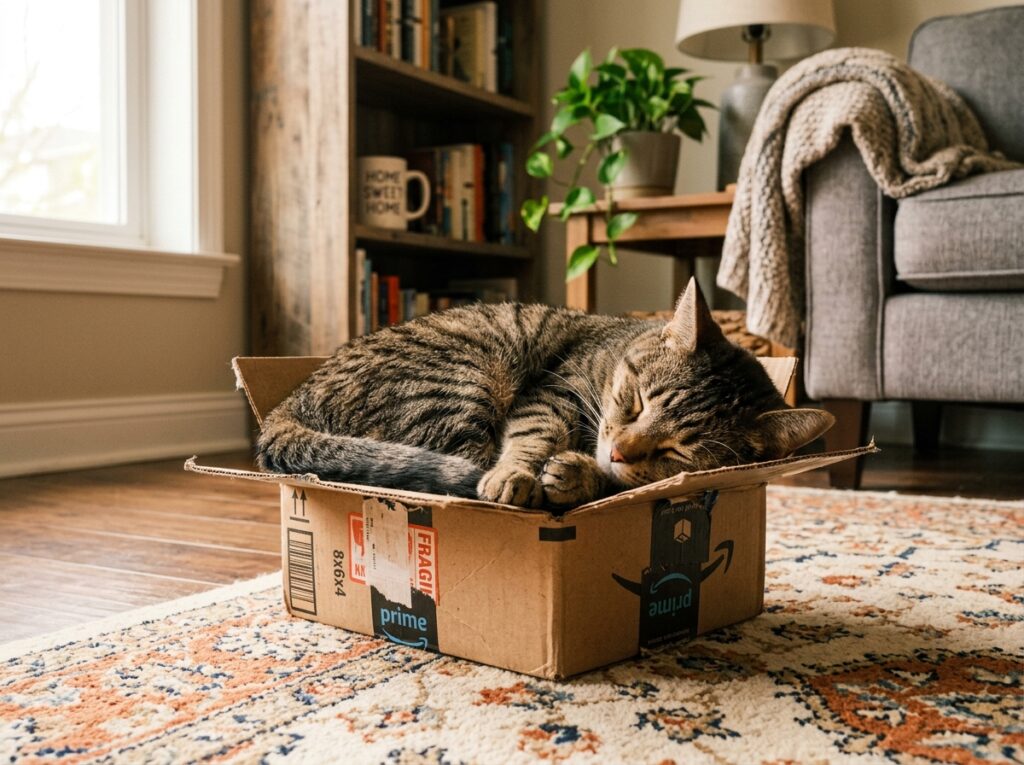 why do cats like tight spaces and love boxes
