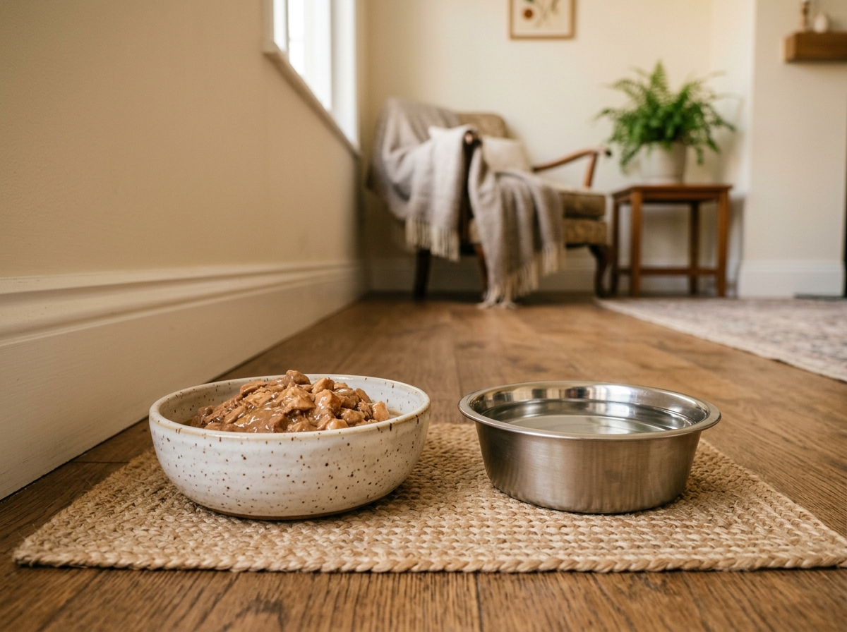 Essential food and water bowls for adopting a stray cat