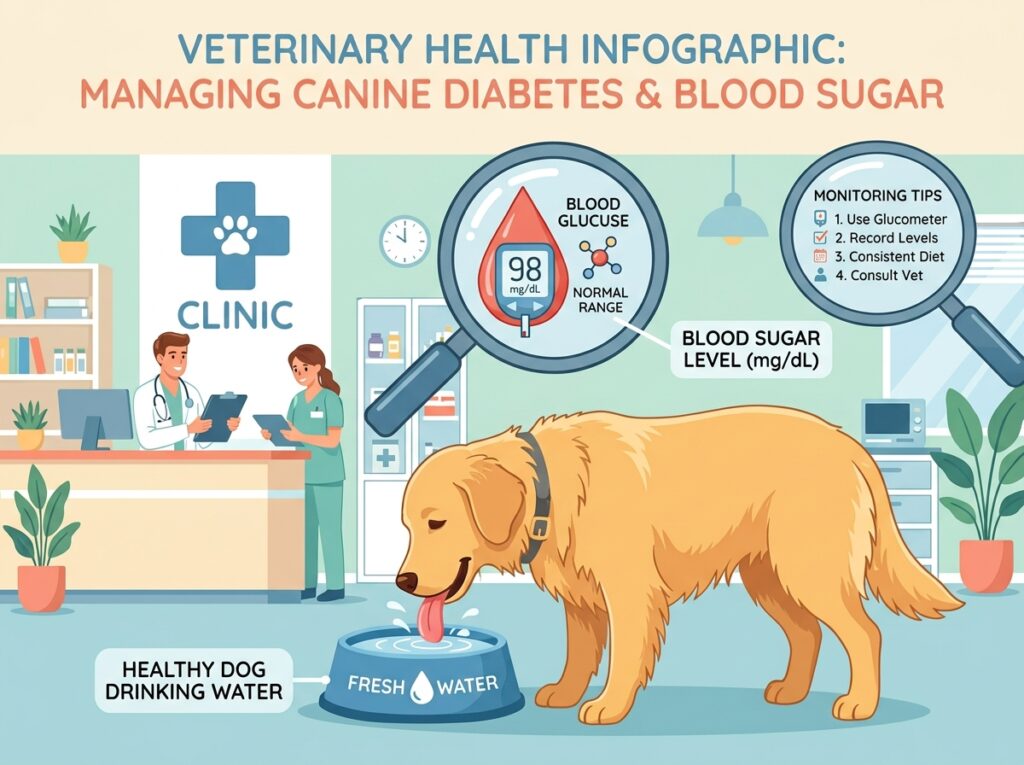 Warning signs of a dog drinking a lot of water due to diabetes